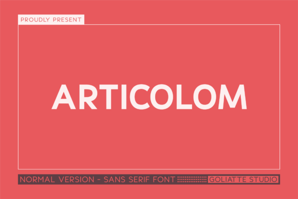 Articolom: A Modern Sans Serif Font for Web Design