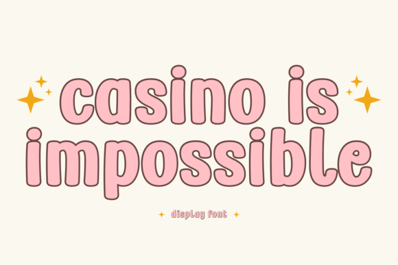 Casino is Impossible Font for Handmade Creations