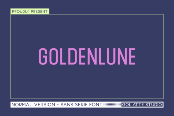 Goldenlune: A Bold Sans Serif Font for Modern Design