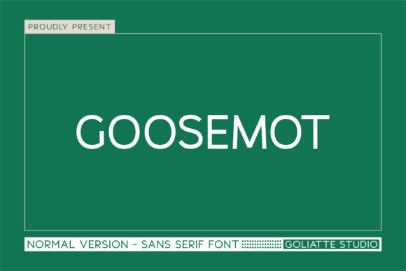 Goosemot: A Bold Sans Serif Font for Handmade Projects