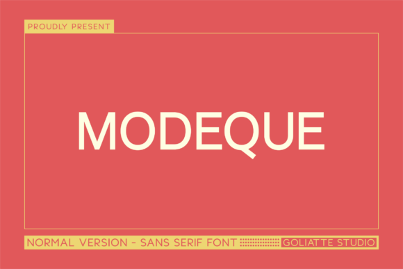 Modeque: A Modern Sans Serif Font for Editorial Design
