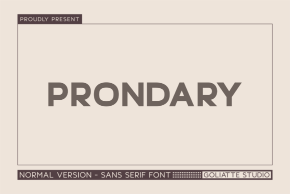 Prondary: A Modern Sans Serif Font for Professional Branding