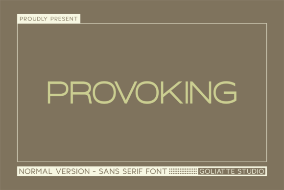 Provoking: A Bold Font for Handmade Creations