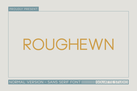 Roughewn – A Bold Sans Serif Font for Handmade Creations