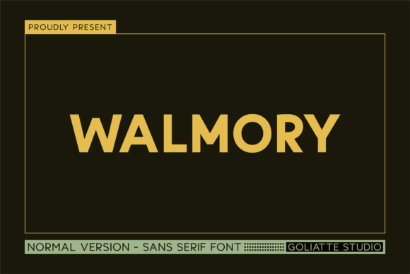 Walmory: A Bold Sans Serif Font for Creative Makers